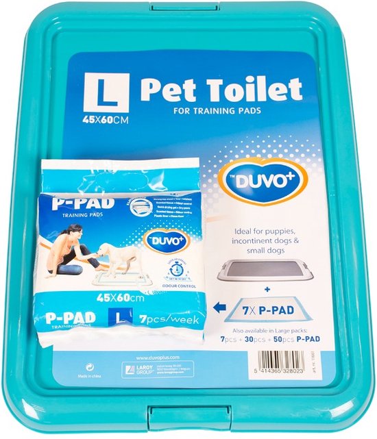 Duvoplus - Dierentoilet - Hond - Pet Toilet +7 Pads Xlarge Xl - 60x60x4cm - 1st