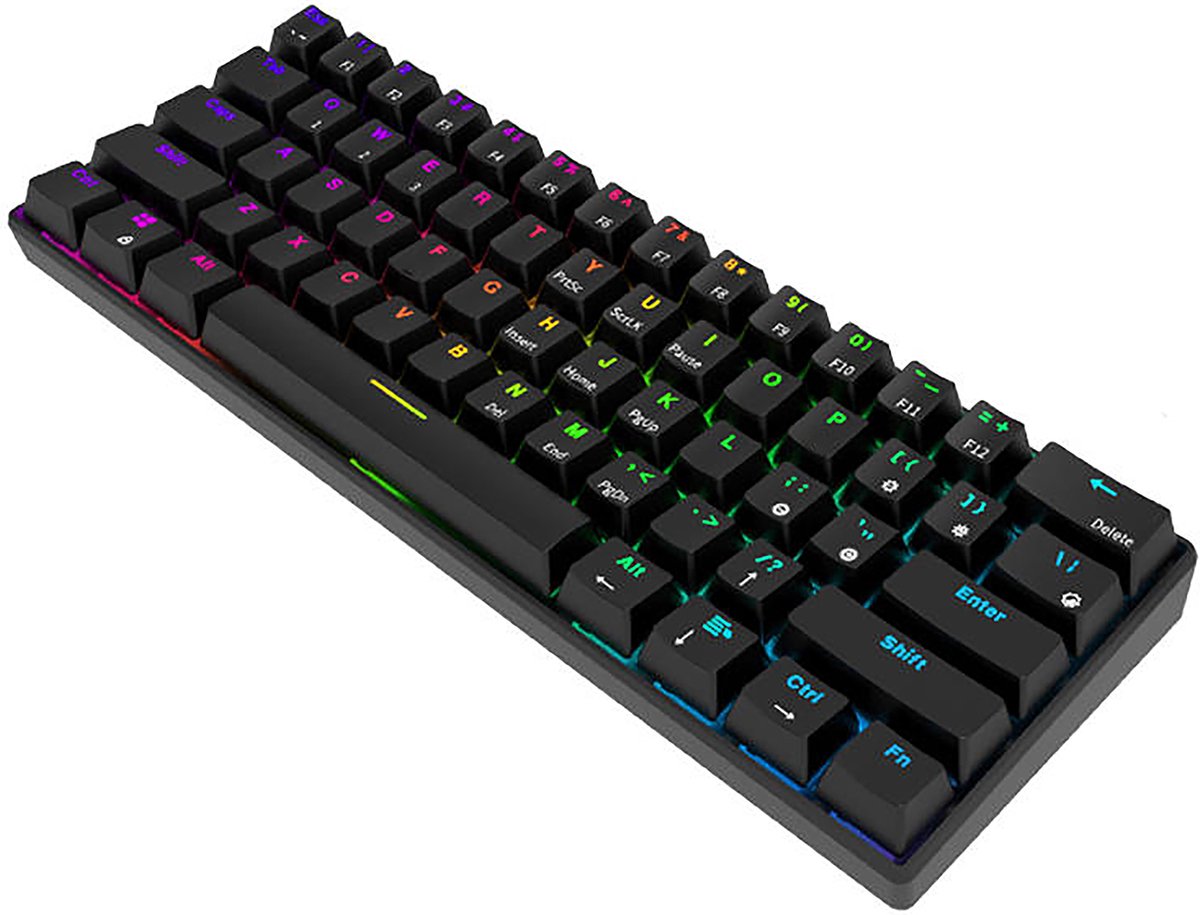 DIERYA DK61 - QWERTY - Clavier Gaming Mécanique - RVB - Switch Rouge  Gateron - Couleur