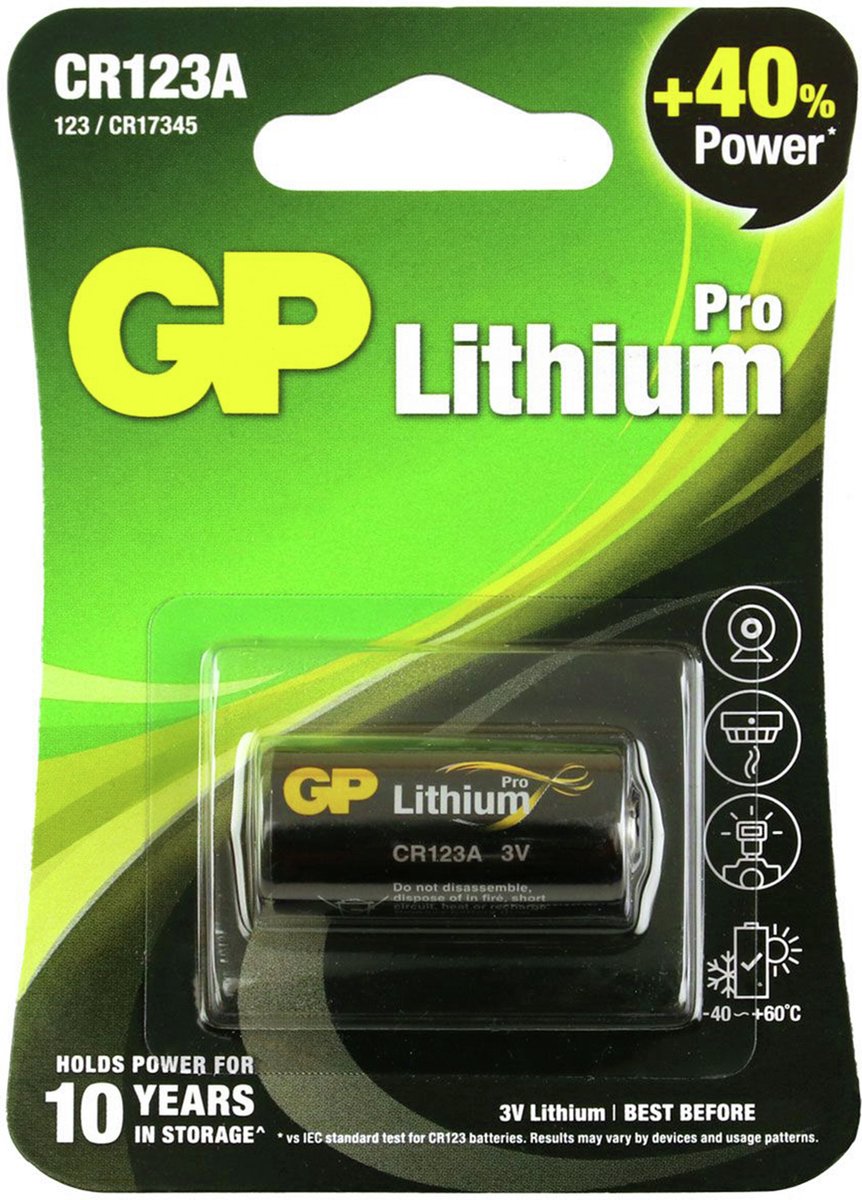 GP Lithium CR123 batterijen - 1 stuk
