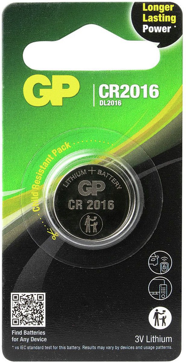 GP CR2016  (Retail) - 1 stuk