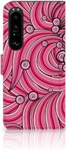 Hoesje ontwerpen Sony Xperia 1 IV GSM Hoesje Swirl Pink