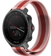 Strap-it Milanees smartwatch bandje - geschikt voor Polar Vantage M / M2 / Grit X / Grit X Pro - rood/roze