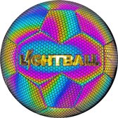 Lightball Lichtgevende Voetbal - Reflecterend - Holografisch - Maat 5 - Bal - Wit/Zwart/Roze/Blauw/Geel - Cadeau