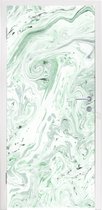 Deursticker Marmer - Groen - Wit - 80x215 cm - Deurposter