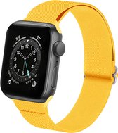 Horloge Bandje Geschikt voor Apple Watch 42/44/45 mm Bandje Nylon Polsband - Stoffen Bandje Geschikt voor Apple Watch 1-8 / SE (42/44/45 mm) Bandje - Geel