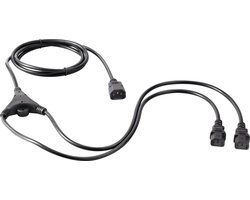 Sygonix SY-5042698 Apparaat (koud) Y-kabel Zwart 2.35 m