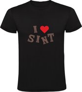 Chocoladeletters I love Sint Heren T-shirt | Sinterklaas | Pakjesavond | Chocola | Shirt