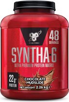 BSN Syntha-6 Protein Eiwitshake - Proteine Poeder Chocolate Mudcake - Premium Whey Protein - 2260 gram (48 shakes)