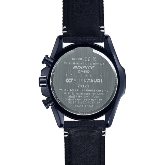 Casio Edifice Alpha Tauri Racing EQB-1000AT-1AER Horloge - Nylon - Blauw - Ø 42 mm
