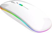 Bol.com Draadloze muis wit - Wireless mouse - Oplaadbare computermuis - Laptopmuis aanbieding