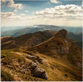 WallClassics - Poster Glossy - Overgrown Berg - 50x50 cm Photo sur Papier Poster avec Finition Brillante