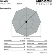 Madison - Parasol Paros II Round Taupe - 300cm - Bruin