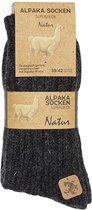 Alpaca Sokken | 2 paar | Unisex | Gezellige wollen sokken | Gemaakt van extra dik alpaca garen | Maat: 35-38