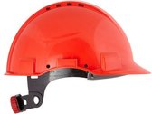 BBU CNG-600 ABS Casque de sécurité industrielle - Bouton rotatif - Bandeau anti-transpiration en cuir - Rouge