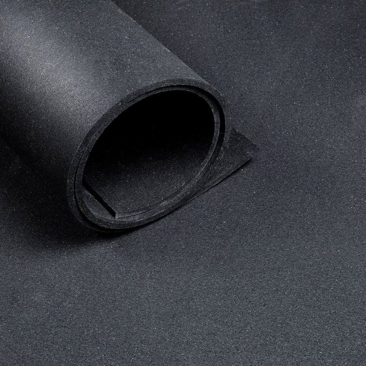 Sportvloer - Per strekkende meter - Breedte 1,25 m - Dikte 12 mm - Zwart