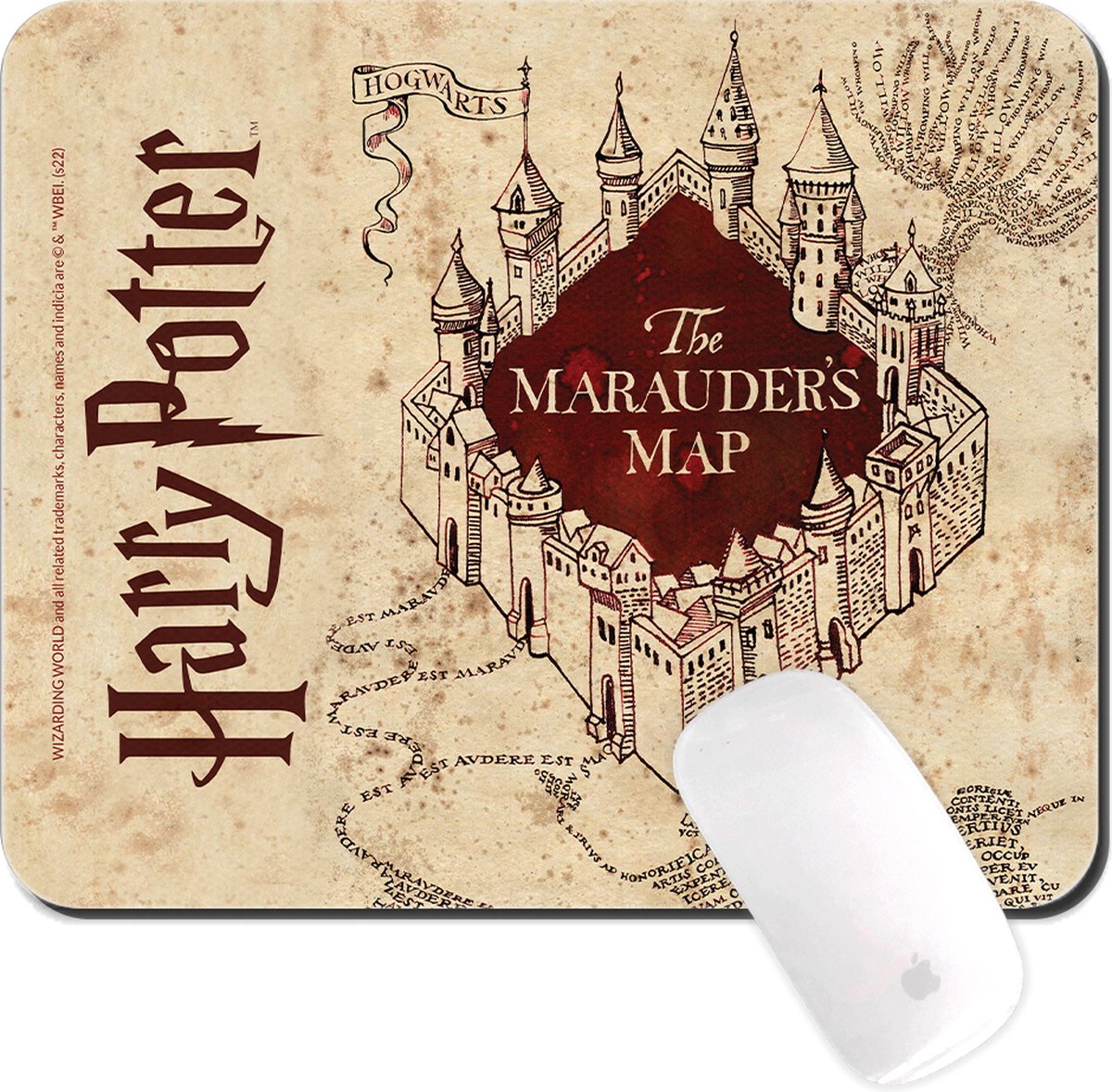 Harry Potter The Marauders Map - Muismat 22x18cm 3mm dik