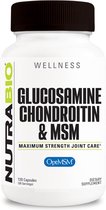 Nutrabio Glucosamine Chondroitin & MSM - 120 Plantaardige Capsules
