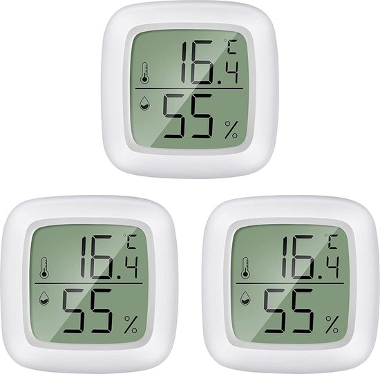 Thermomètre d'ambiance - Thermomètre numérique - Humidimètre - Thermomètre d 'intérieur