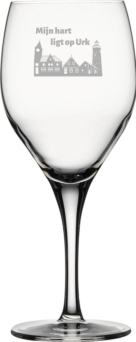 Gegraveerde witte wijnglas 34cl Urk