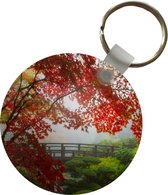 Sleutelhanger - Japanse esdoorn - Bomen - Brug - Natuur - Japans - Plastic - Rond - Uitdeelcadeautjes
