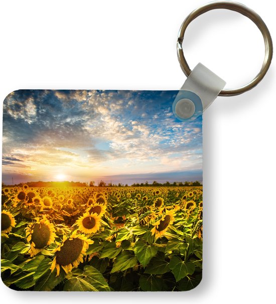 Porte-clés - Cadeaux - Fleurs - Tournesol - Ciel - Plastique