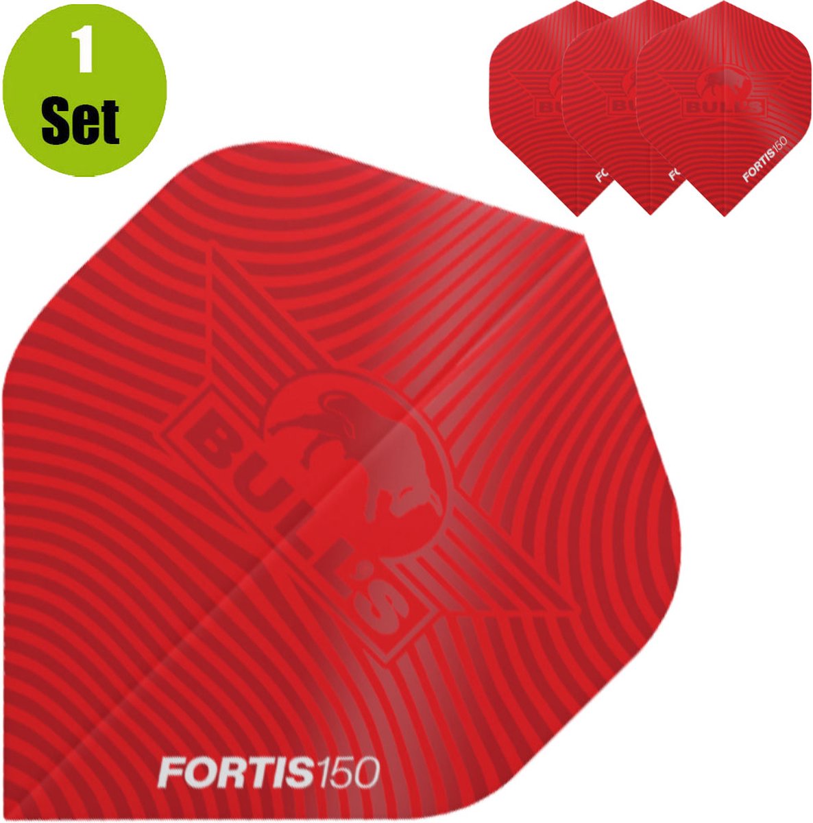 Bulls Fortis 150 Dartflights – Rood