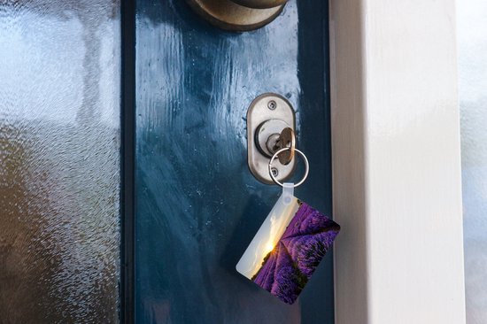 Porte-clés - Lavande - Fleurs - Coucher de soleil - Violet - Cadeaux à distribuer - Plastique