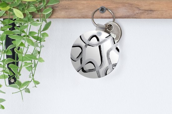 Porte-clés - Ligne - Minimalisme - Design - Plastique - Rond - Cadeaux à distribuer
