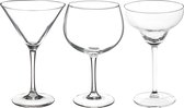 Cocktailglazen set - gin/martini/margarita glazen - 12x stuks