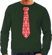 Bellatio Decorations stropdas Kersttrui/kerst sweater kerstpatroon - heren XXL