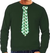 Bellatio Decorations stropdas Kersttrui/kerst sweater mistletoe - heren L