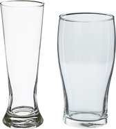 Secret de Gourmet Bierglazen set - pilsglazen fluitje/pint glazen - 8x stuks - glas