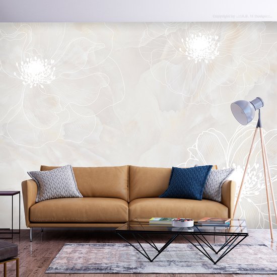 Photo Wallpaper King - Papier peint - Papier peint non tissé - Papier peint photo - Délicatesse du moment - Fleurs - Art - 200 x 140 cm