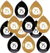 Ballons Haza - 25 ans - anniversaire d'âge - 18 pièces - 30 cm - décoration