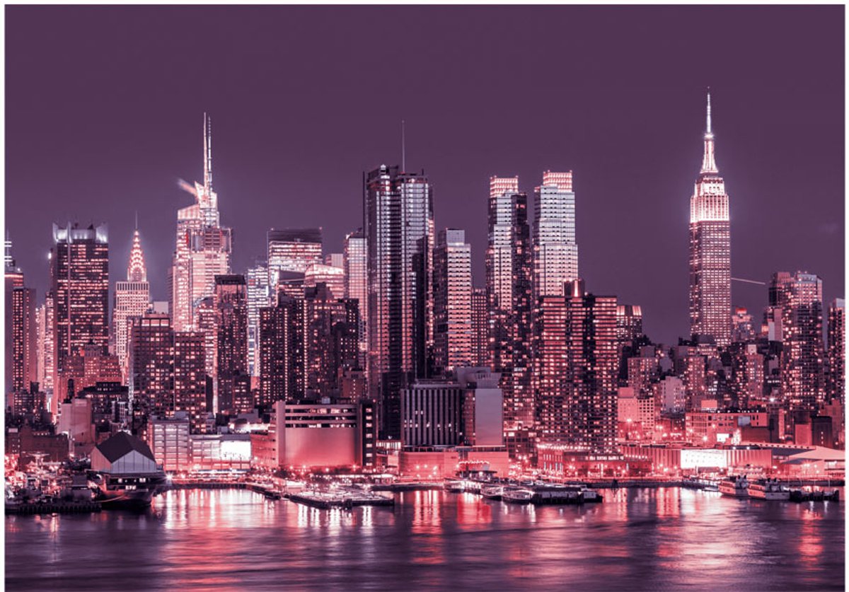 Fotobehang - NYC: Purple Nights.