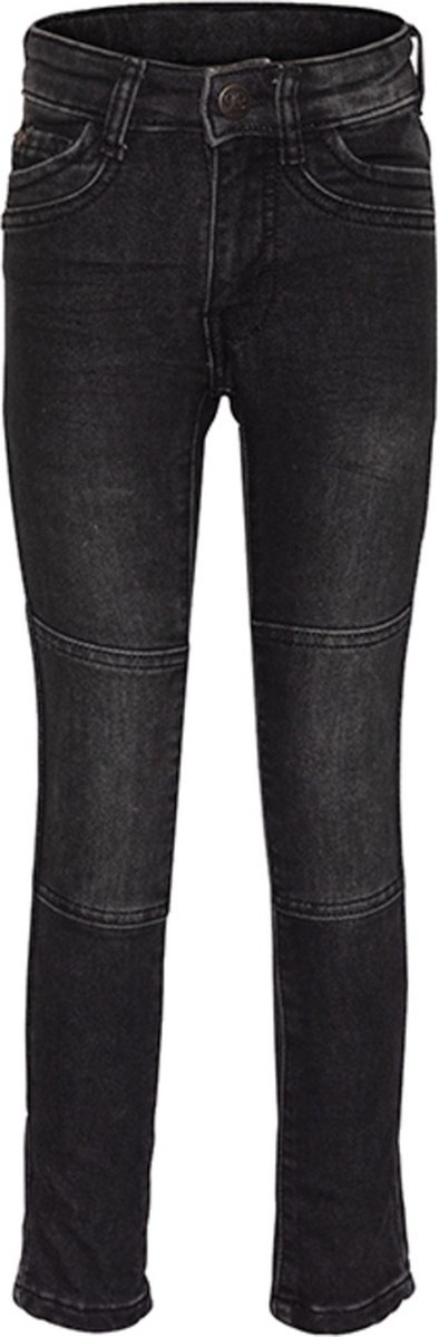 Dutch Dream Denim - Spijkerbroek - GOMEA - EXTRA SLIM FIT Jogg jeans met dubbele laag stof op de knieën - donkergrijze wassing - Maat 110
