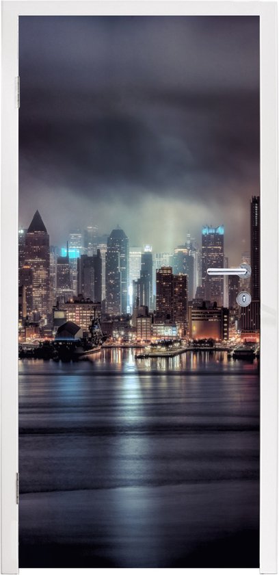 Deursticker New York - Amerika - Skyline - 90x205 cm - Deurposter