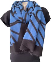 Lange Warme Sjaal - Blauw - 190 x 95 cm (0003)