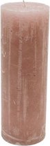 Stompkaars - Antiek roze - 7x20cm - parafine - set van 3