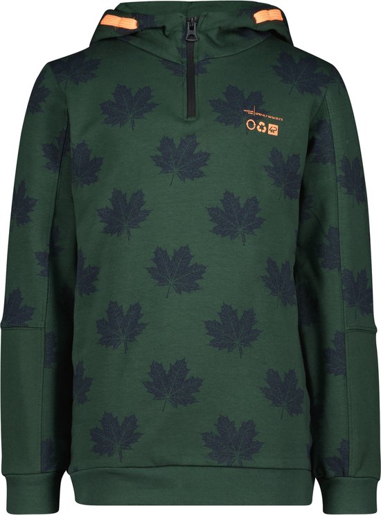 4PRESIDENT Sweater jongens - Dark Green AOP - Maat 116 - Jongens trui