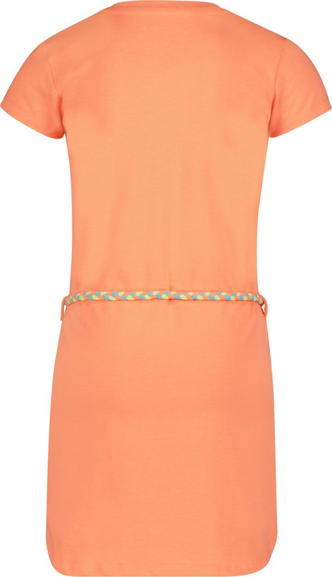4PRESIDENT Meisjes jurk - Neon Bright coral - Maat 110 - Meisjes jurken