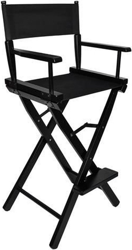 Beautylushh Wooden Makeup Chair Zwart - Visagie kruk - Make-Up stoel -  Opvouwbare kruk... | bol.com