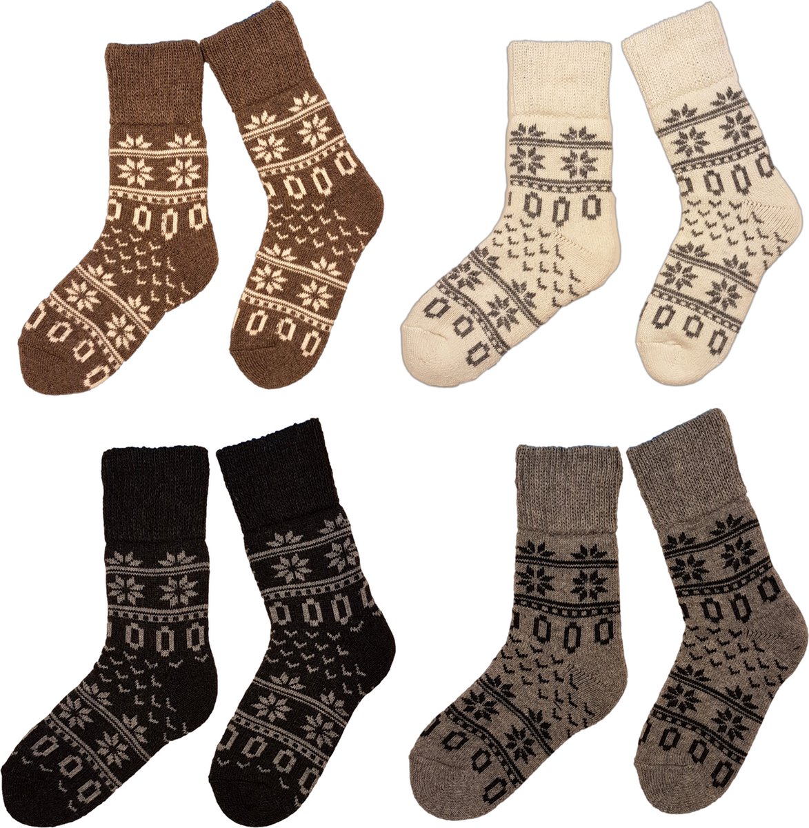 Belucci warme sokken met wol 4 paar maat 39/42