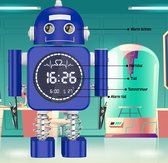 De Professor en Kwast - Digitale Kinderwekker Robot (Blauw)