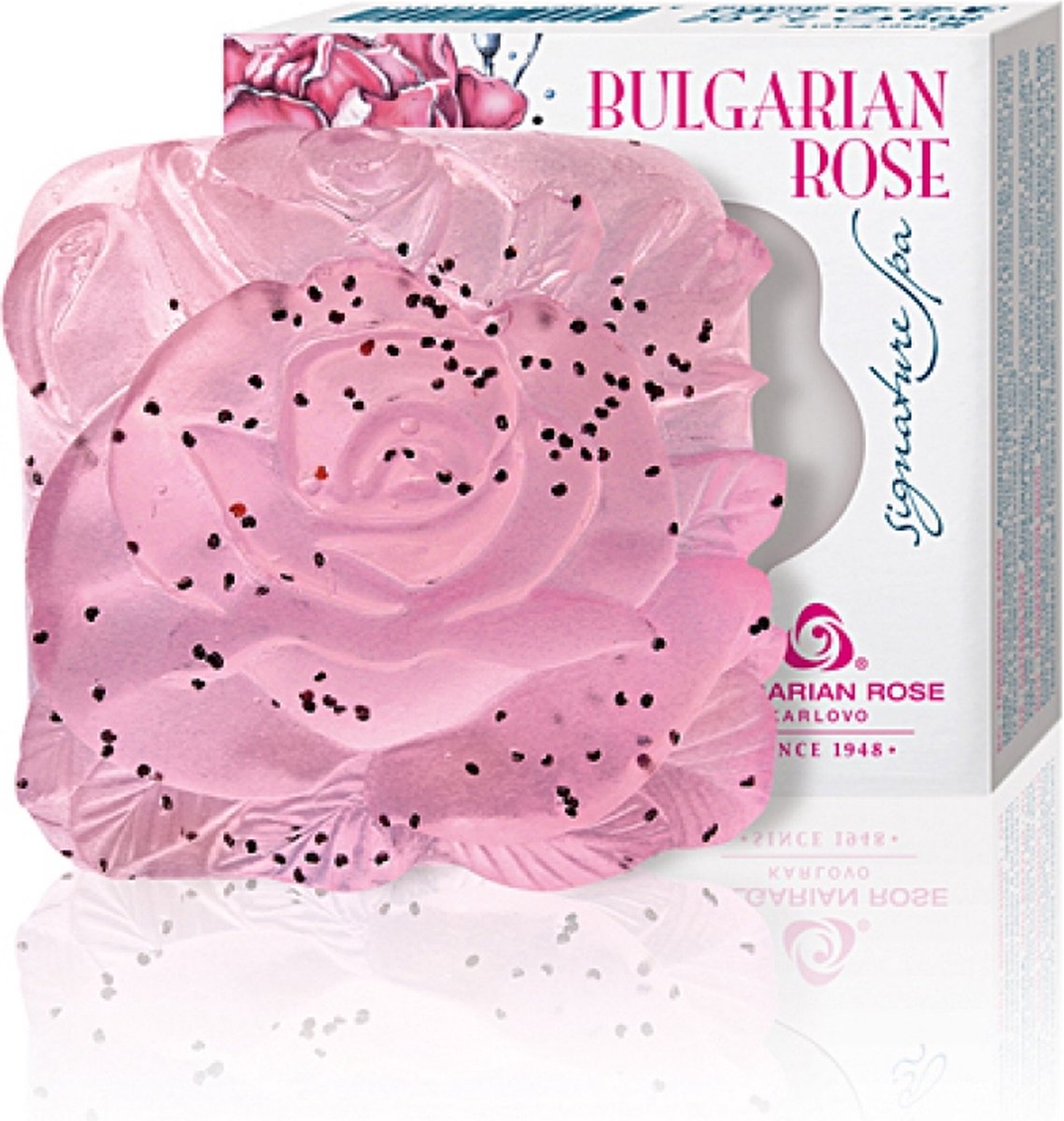 Glycerin soap Signature Spa - pink | Handzeep - roze met kaviaar complex en rozenwater | Rozen cosmetica met 100% natuurlijke Bulgaarse rozenolie en rozenwater