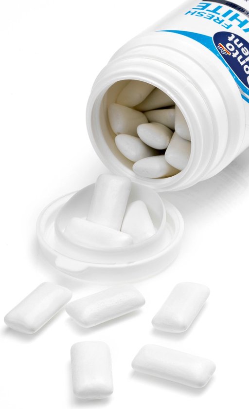 Dontodent Kauwgom Fresh White met xylitol, 50 stuks