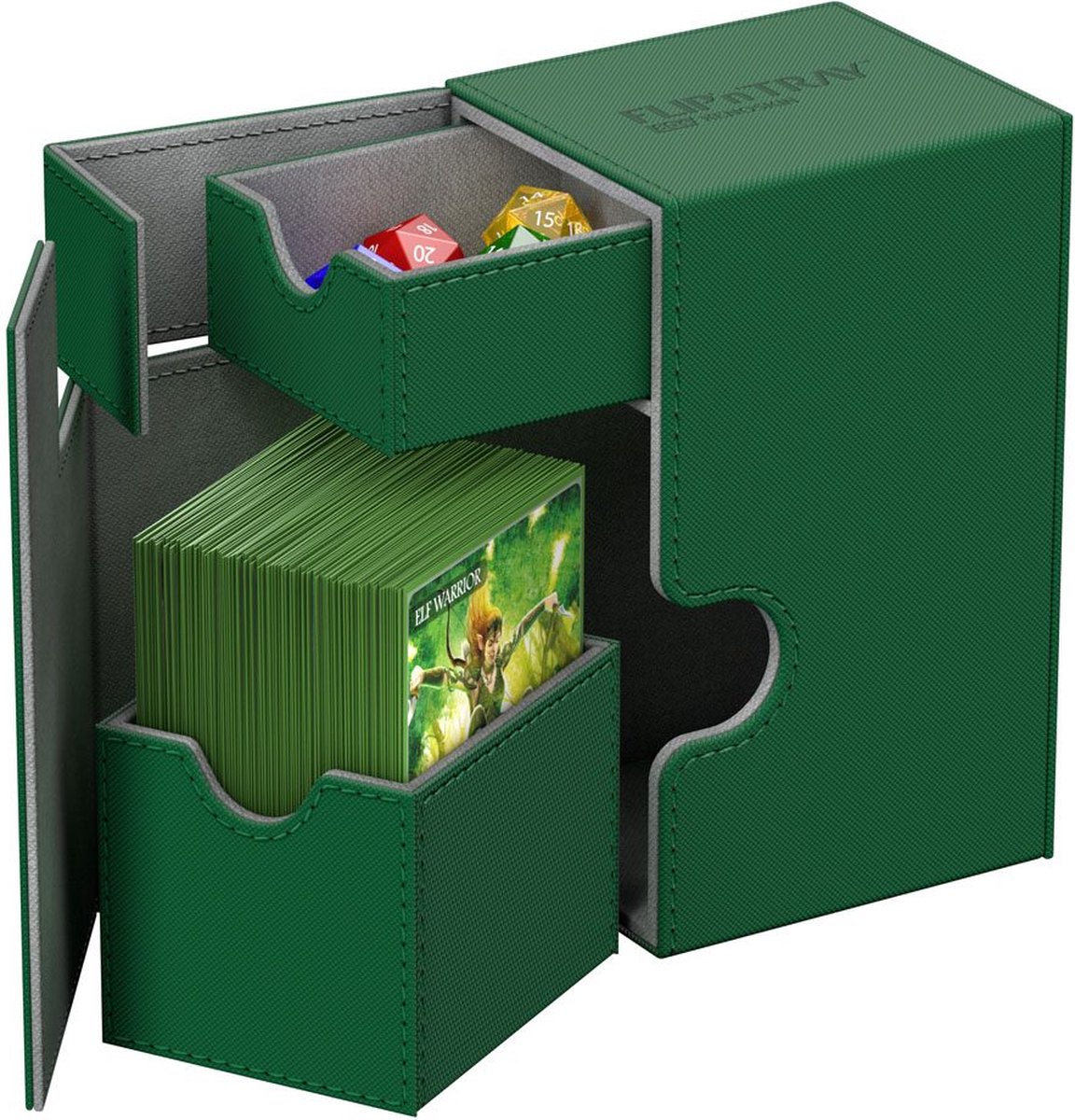 Ultimate Guard Flip´n´Tray Deck Case 80+ Standard Size XenoSkin Green