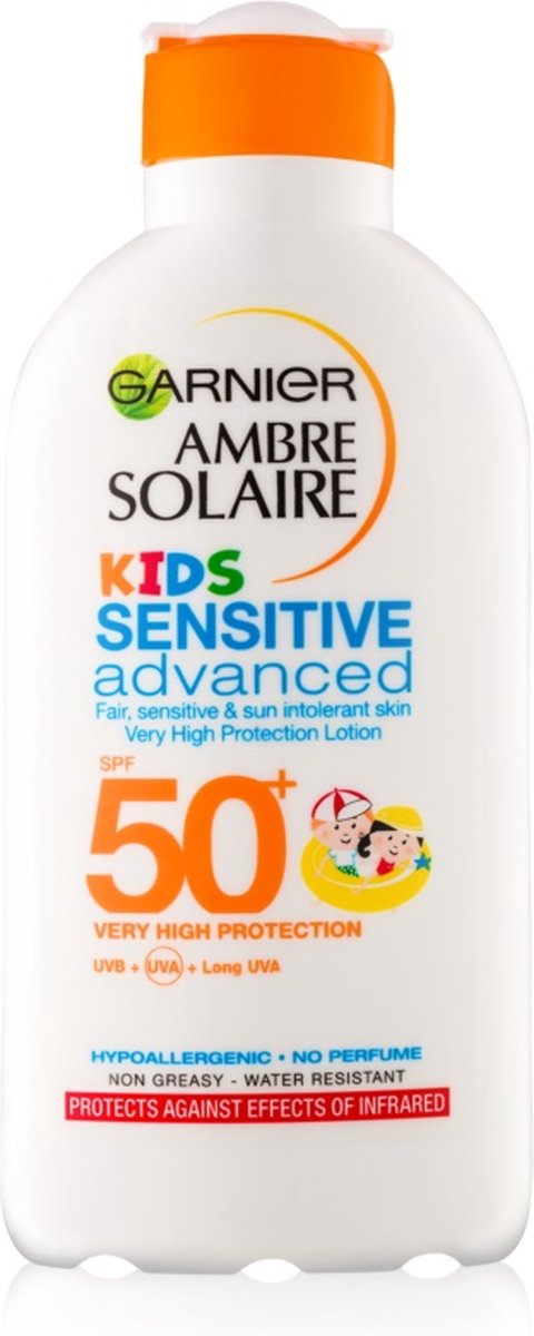 GARNIER - Ambre Solaire Kids Resist Very High Protection Moisturising Lotion SPF 50 + Tanning Lotion for Children - 200ml