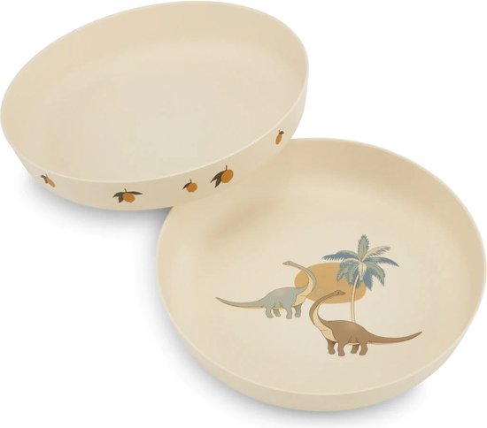 LEONARDO HOME Alabastro 026790 Set van 2 unieke borden van geslingerd albastglas, organische textuur, esthetische taartborden voor desserts, diameter 21 cm, meerkleurig