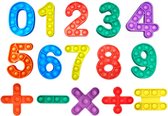 15 Delige - Nummers Pop- It Fidget Toy - Cijfers Sn Symbolen - Educatief Pop Bubble Speelgoed -  Sensorisch Speelgoed - Fidget Toy - Multi Kleur